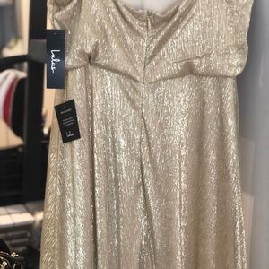 Champagne gold maxi never worn, tags still on